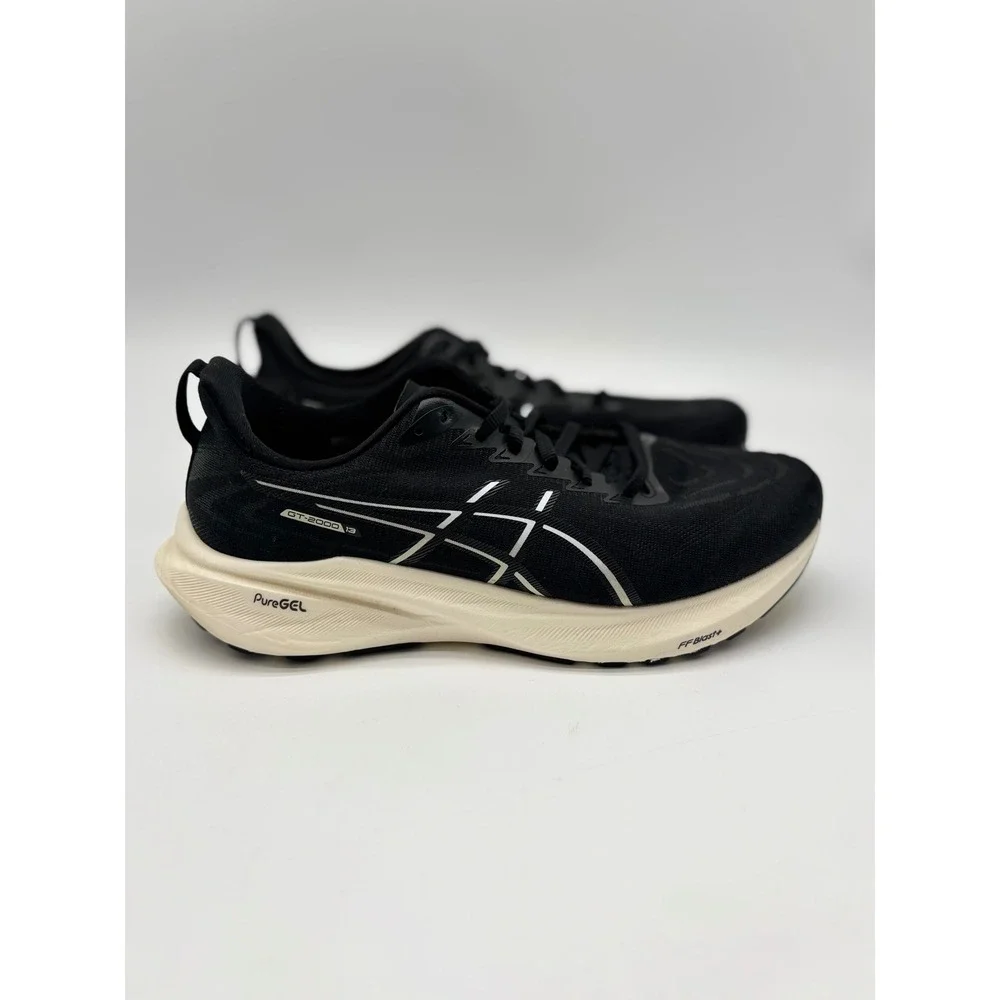 Asics GT-2000 13 Mens Running Shoes Black White Wide 2E 1011B862-001 Size 9.5